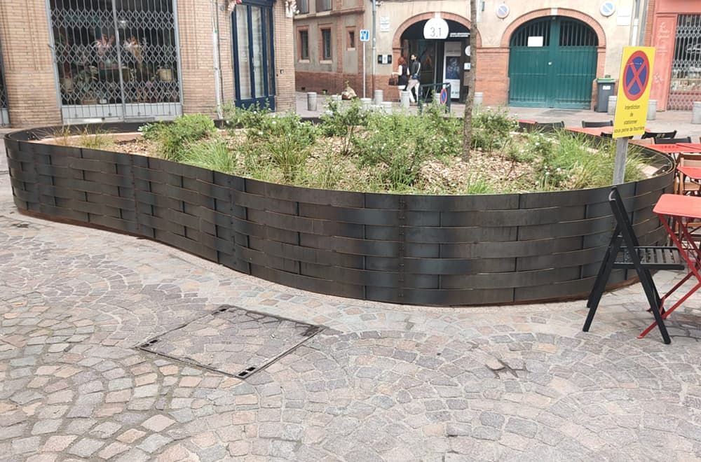 jardiniere acier corten toulouse