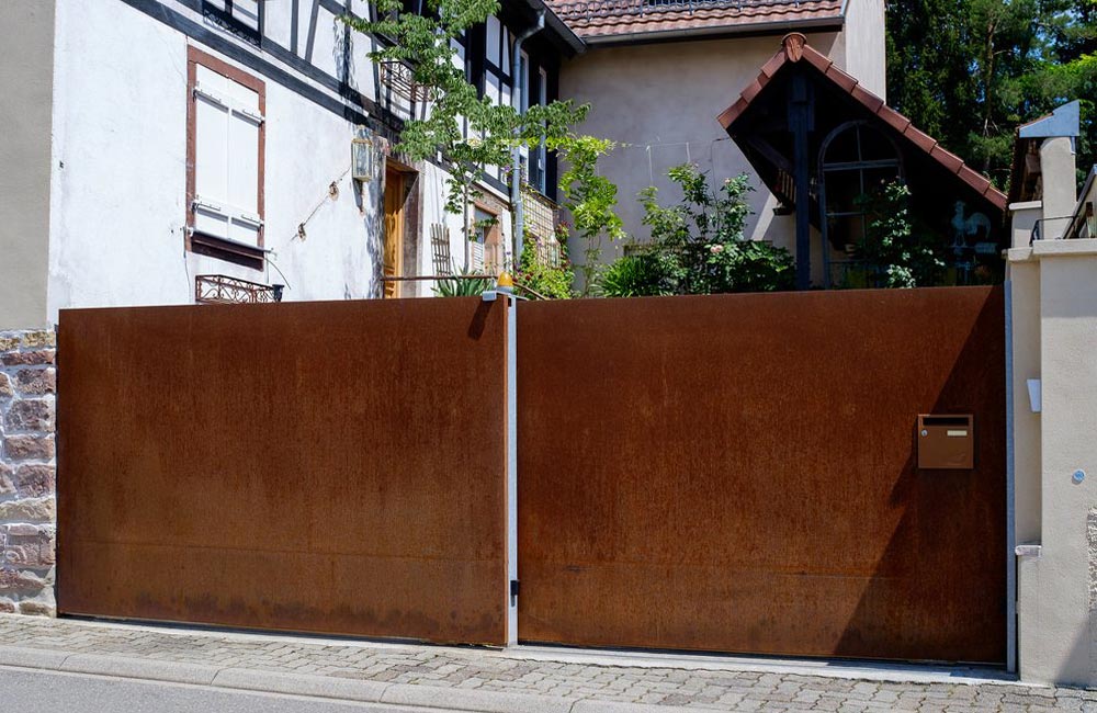 portail en acier corten toulouse