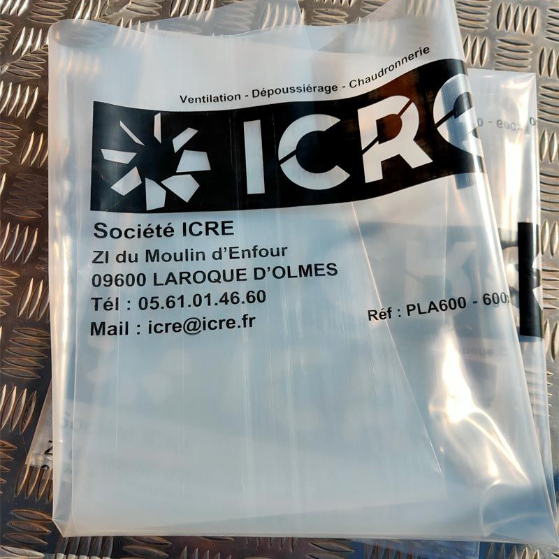 Sac plastique Ø400mm, longueur 2000mm